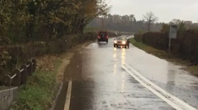 Flooded road