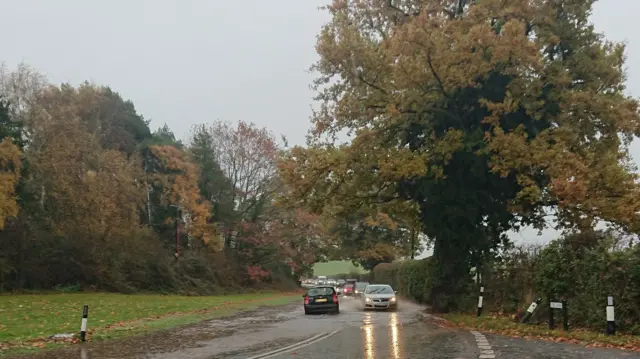 Flooded road