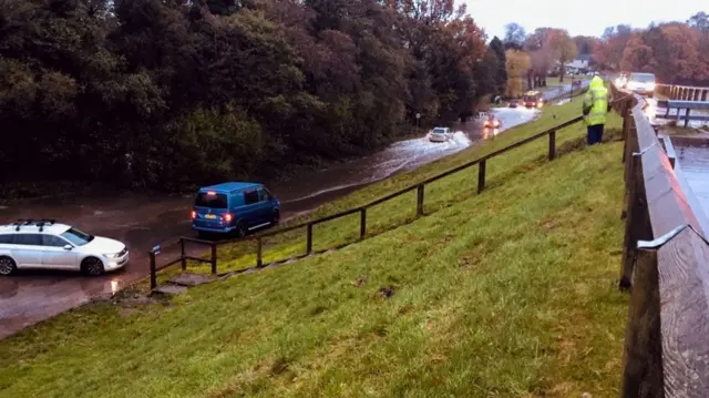 Flooded road