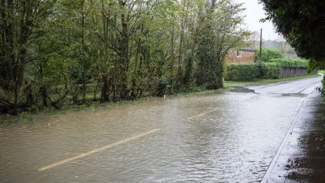 Flooded road