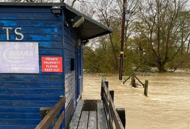 Flooded hut