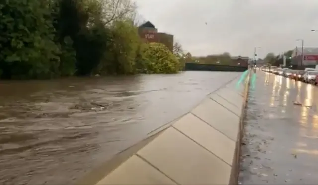 The River Done defences working