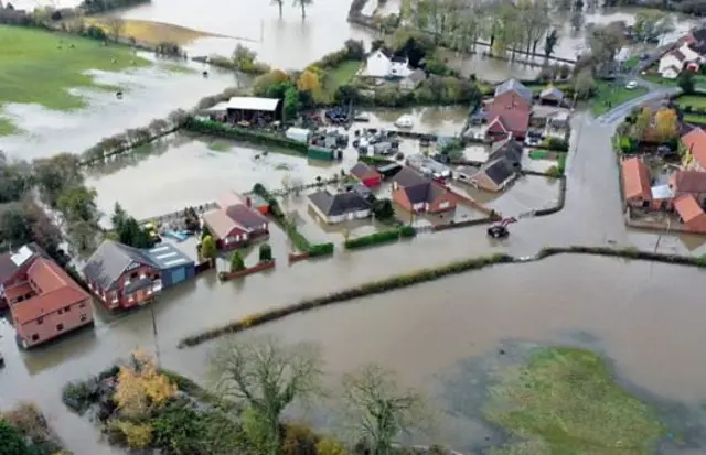 Flooded Fishlake from the air