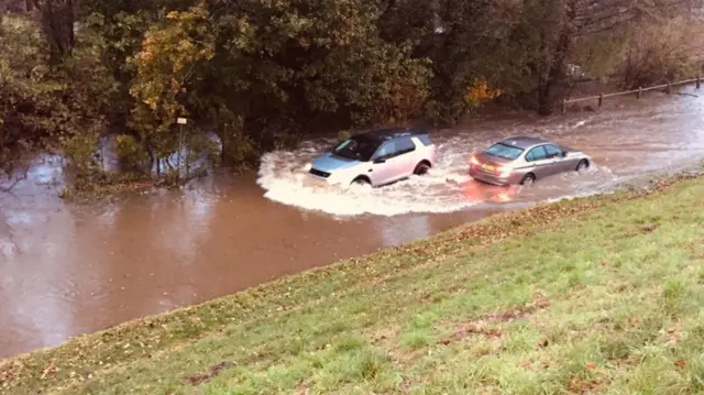 Flooded road