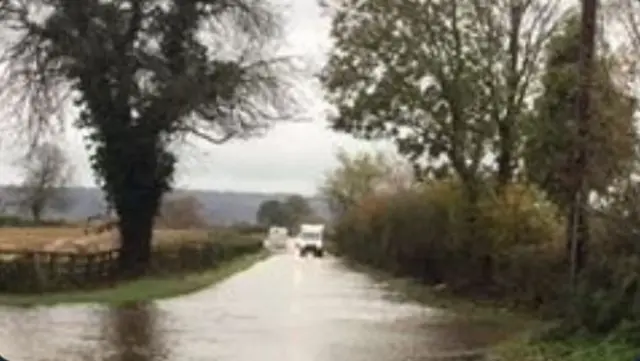 Flooded road