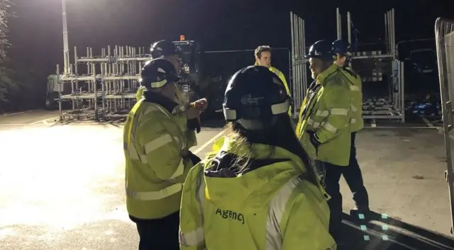 Flood barriers in Hereford