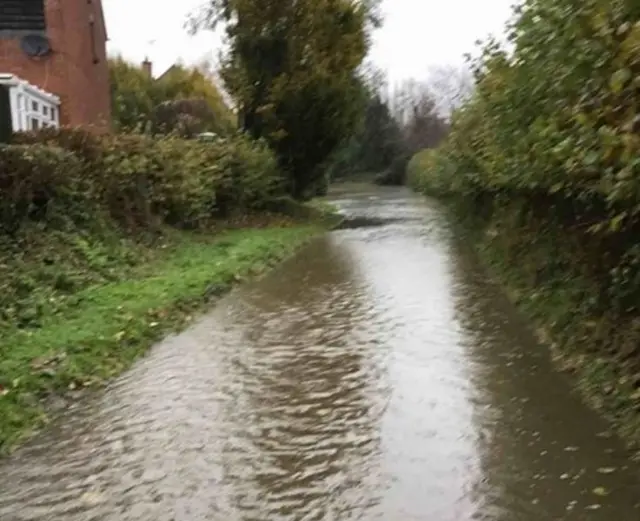 Flooded road