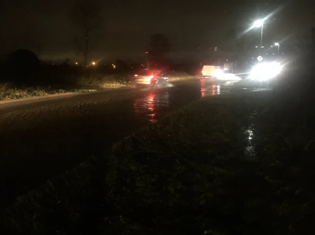 Flooded Desford Lane