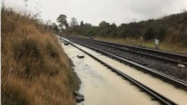 Flooded track