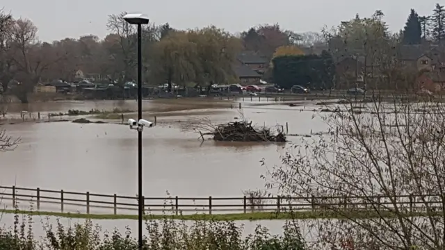 Flooding between Narborough and Littlethorpe