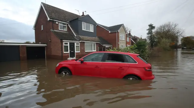 A flooded house