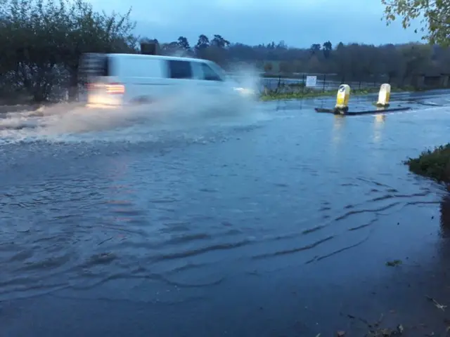 Van in floods