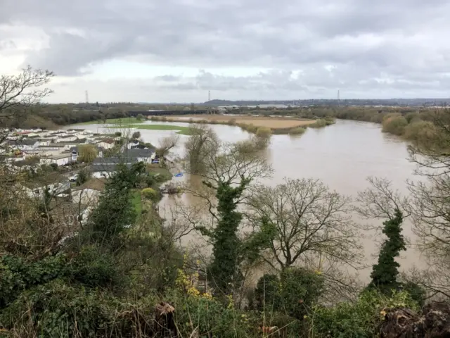 Shot of the floods