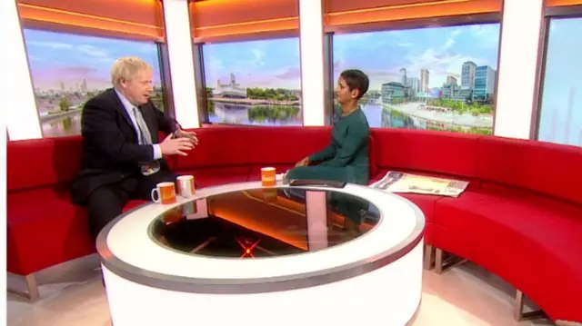 Boris Johnson and Naga Munchetty