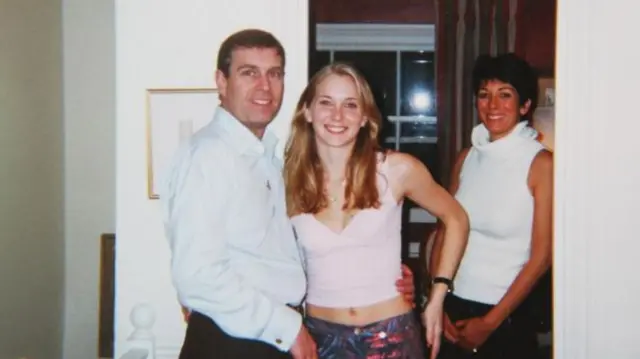 Prince Andrew with Virginia Roberts