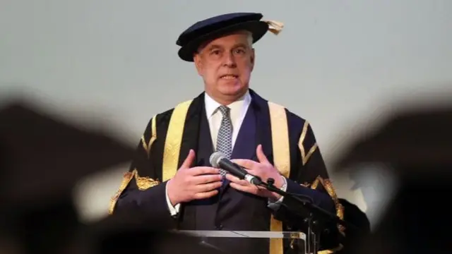 Prince Andrew in his role as chancellor of the University of Huddersfield