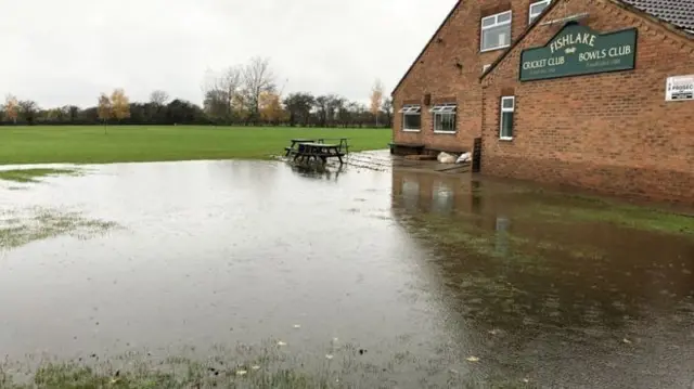 A flooded area of Fishlake