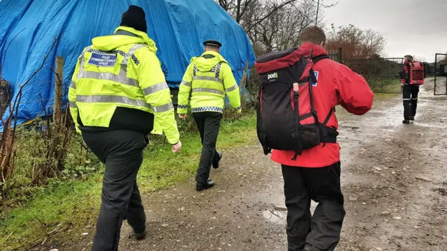 Mountain rescue teams and the police