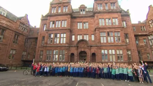 Staff at old hospital