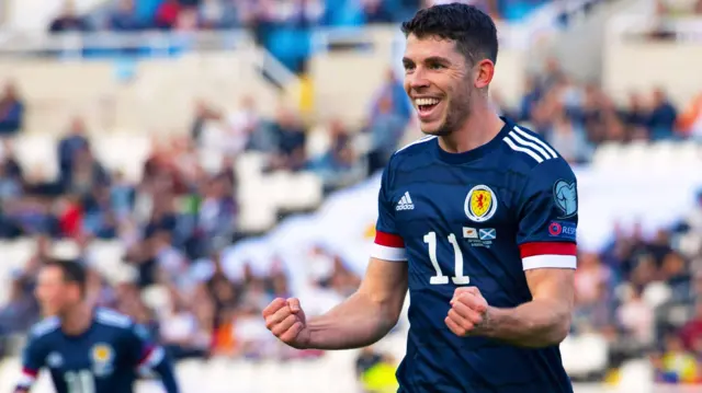 Ryan Christie scored his first international goal at the weekend