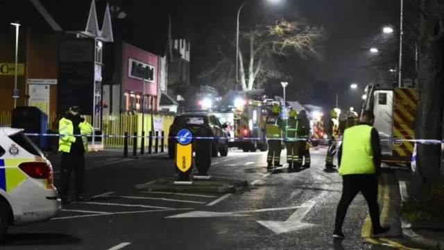 Emergency services on Melton Road