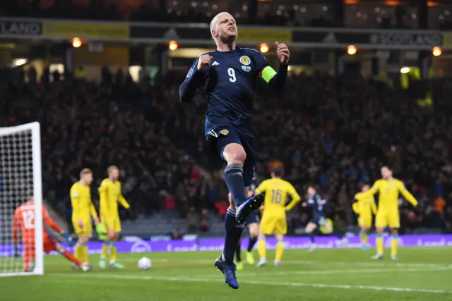 Steven Naismith scored his 10th international goal to give Scotland the lead