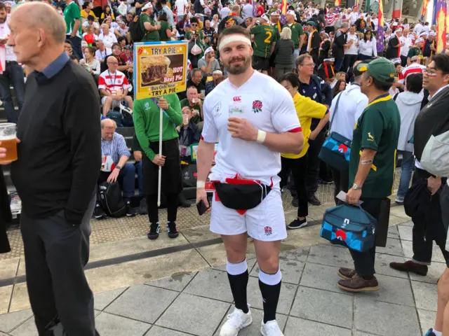 Dan in full England kit