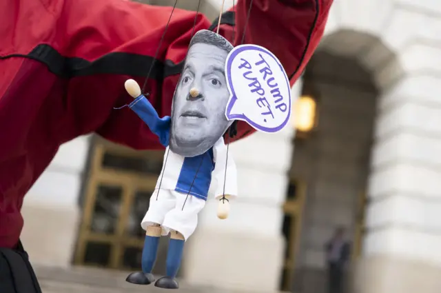 A Devin Nunes puppet