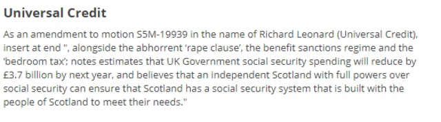 Scottish government amendment