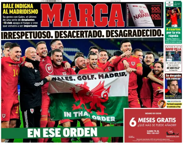 Marca front page