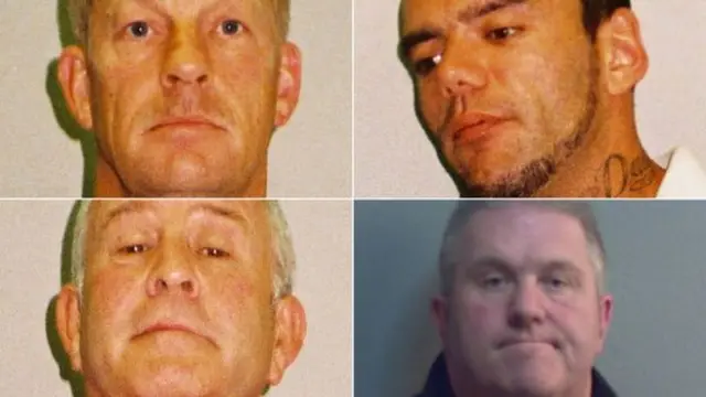 Layton Davies, George Powell, Paul Wells and Simon Wicks were convicted by a jury at Worcester Crown Court