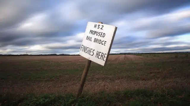 HS2 protestors' placard