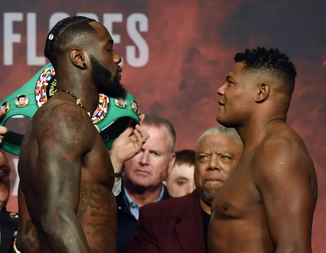 Deontay Wilder and Luis Ortiz