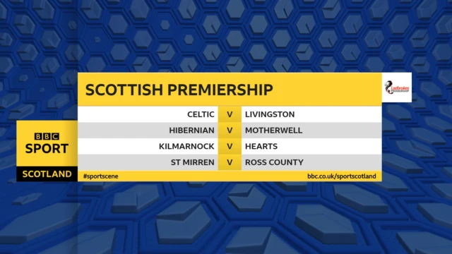 Saturday's Scottish Premiership fixtures