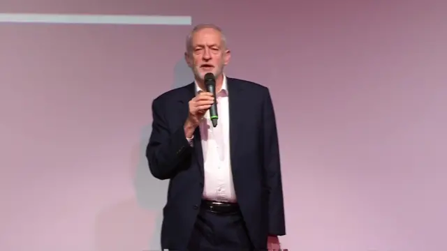 Labour leader Jeremy Corbyn in Loughborough