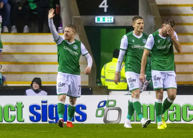 Hibs' Daryl Horgan celebrates