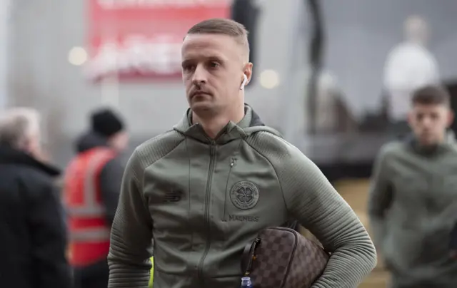 Leigh Griffiths arrives for Celtic's clash with Livingston