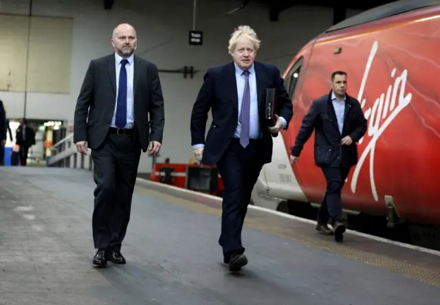 Boris Johnson at Euston