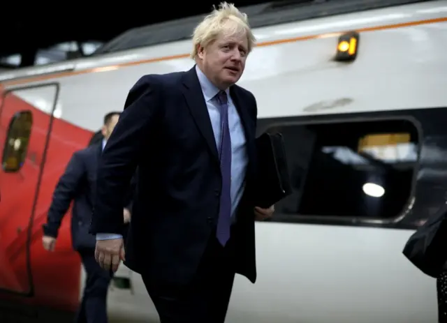 Boris Johnson at Euston