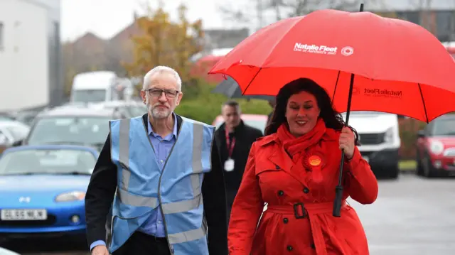 Jeremy Corbyn with Natalie Fleet