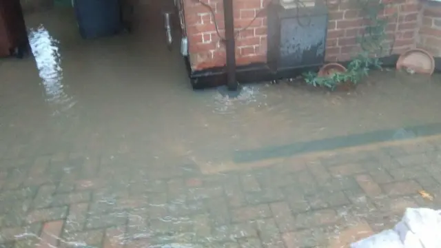 The drain flooding