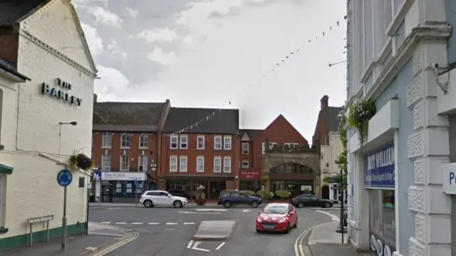 Junction of Stafford Street with High Street