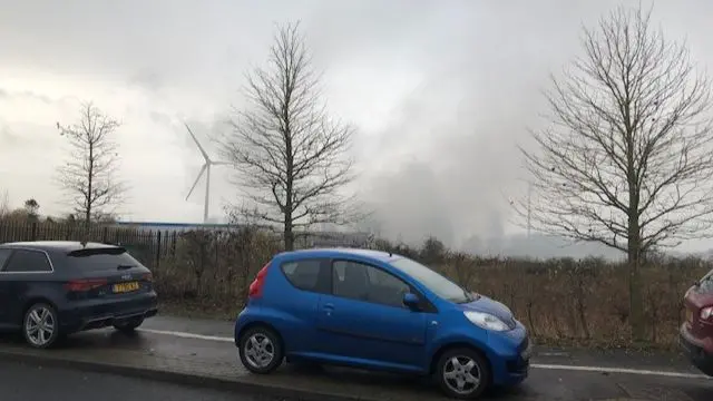 Smoke from fire at Transwaste site in East Yorkshire