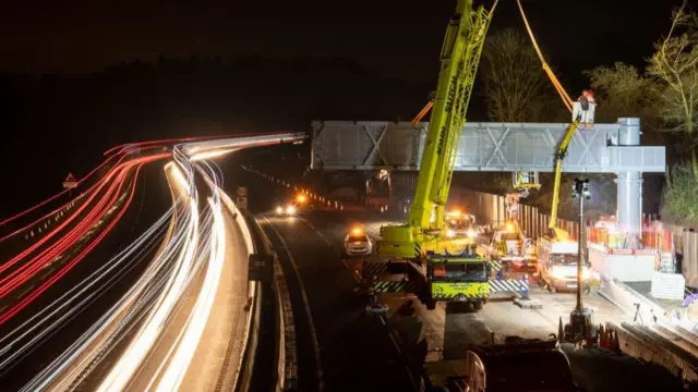 Gantry being installed