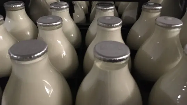 Milk bottles