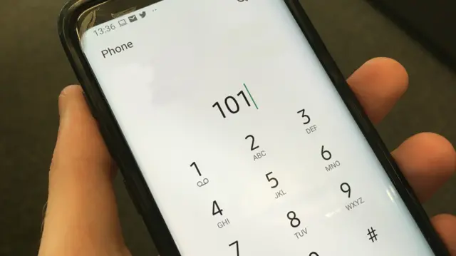 A person calling 101