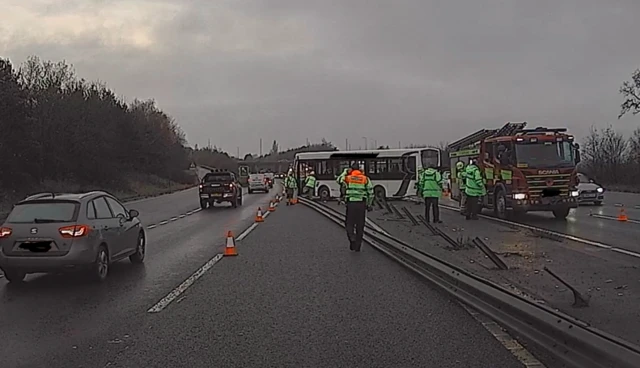 A46 bus crash