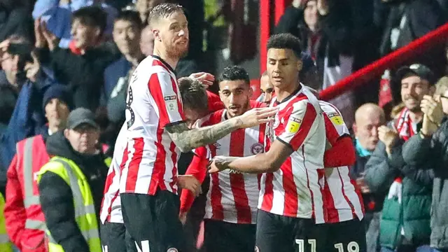 Brentford celebrate goal