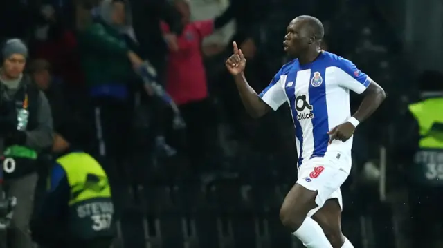 Porto's Vincent Aboubakar celebrates