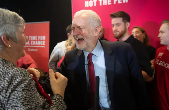 Labour Party leader Jeremy Corbyn after making a speech setting out the party"s environment policies at Southampton Football Club in Hampshire, while on the General Election campaign trail.